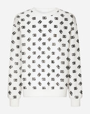 Dolce & Gabbana Technical jersey sweatshirt with all-over DG logo Print G9AYATII7B4