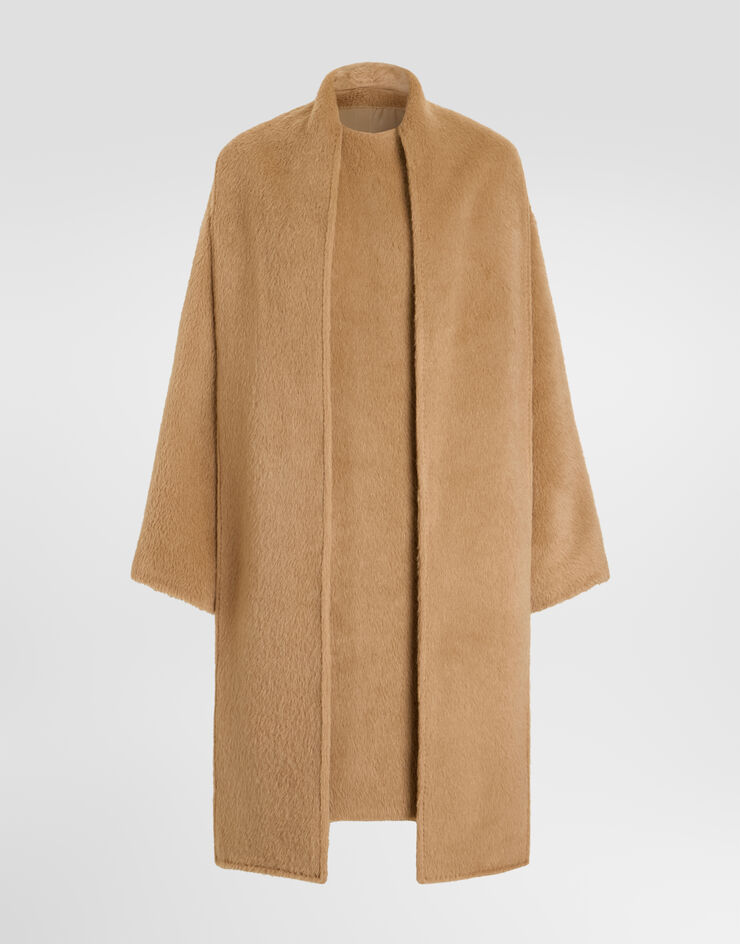 Dolce & Gabbana Abrigo en velour de alpaca Dolce & Gabbana Abrigo en velour de alpaca Beige F0W7ZTHU2BW