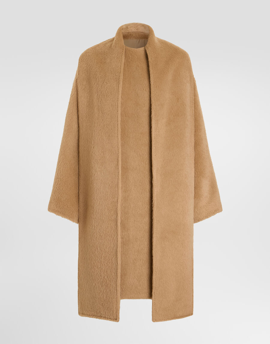 Alpaca velour coat