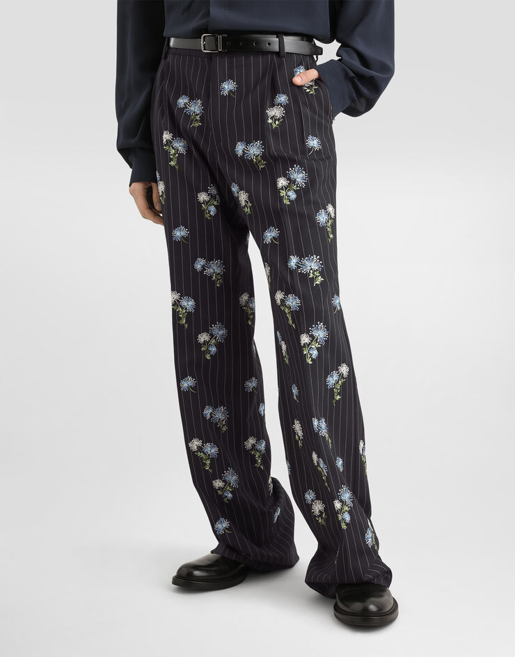 Dolce & Gabbana Double-breasted palermo wool suit with embroidery  GK05YZGK456