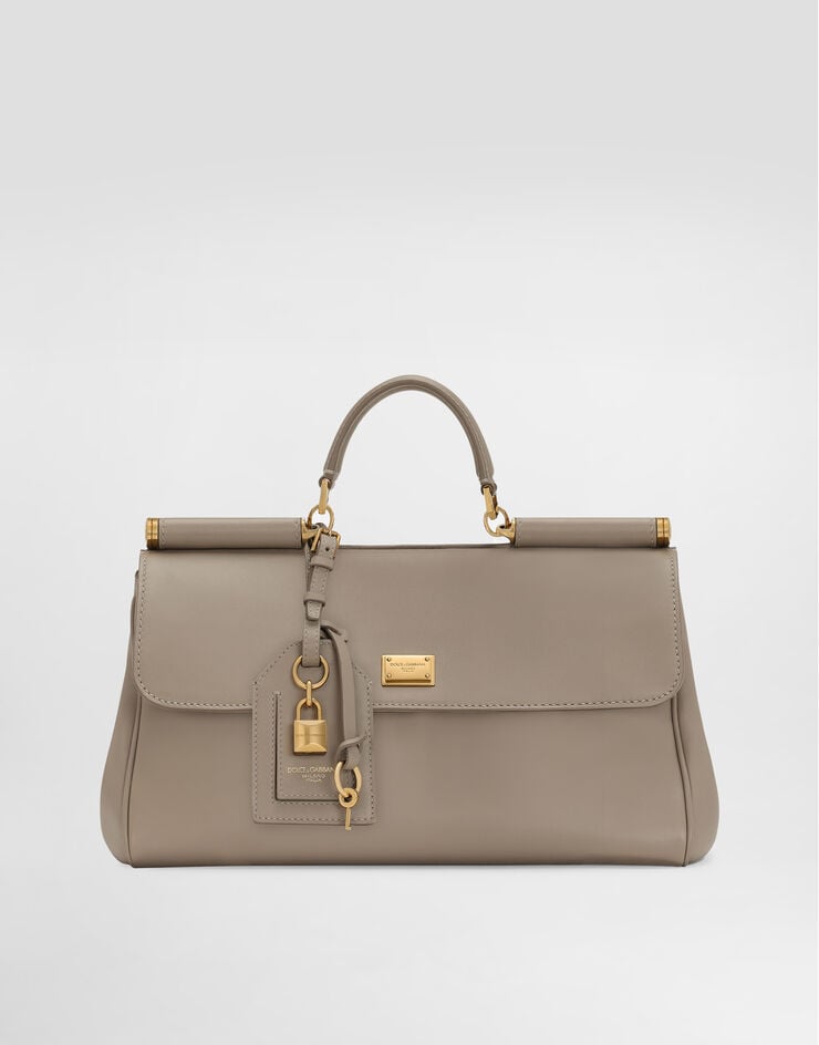 Dolce & Gabbana My Sicily handbag in plongé calfskin Beige BB7782B7321