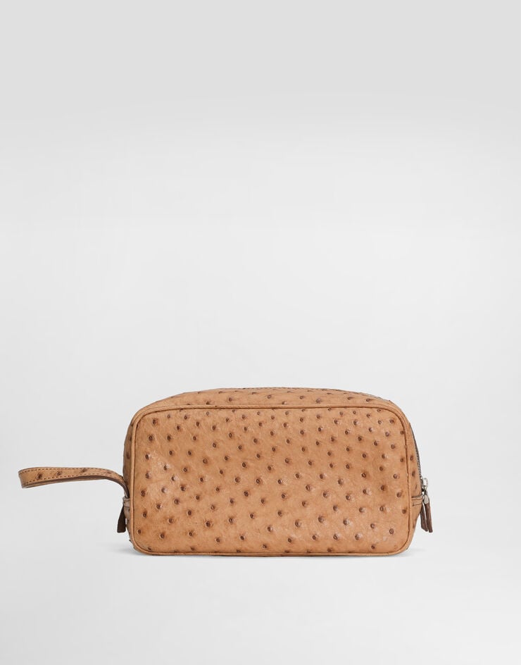 Dolce & Gabbana Ostrich necessaire Beige BT3310A8B06