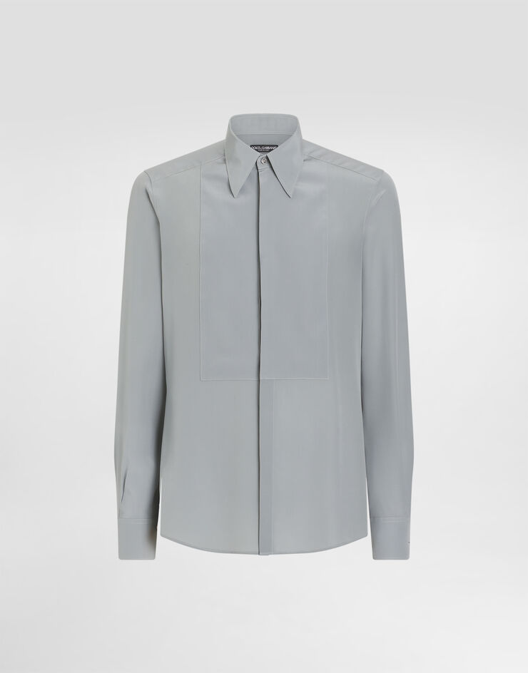 Dolce & Gabbana Crêpe de chine gold shirt Dolce & Gabbana Crêpe de chine gold shirt G5PD7TFU1U7