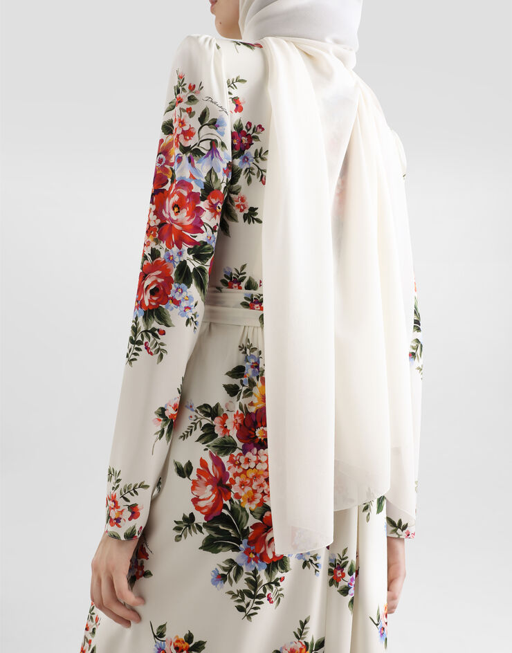 Dolce & Gabbana Flower bouquet-print charmeuse dress Multicolor F610LTFSA8P
