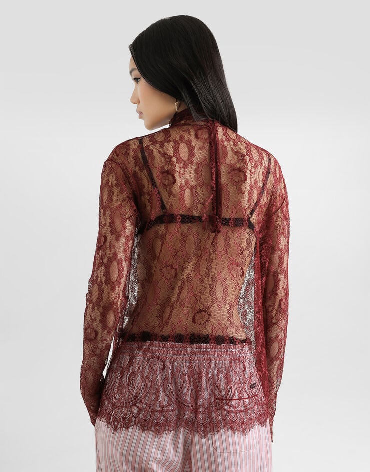 Dolce & Gabbana Chantilly lace top Dolce & Gabbana Chantilly lace top Bordeaux F7BV7TILMDL