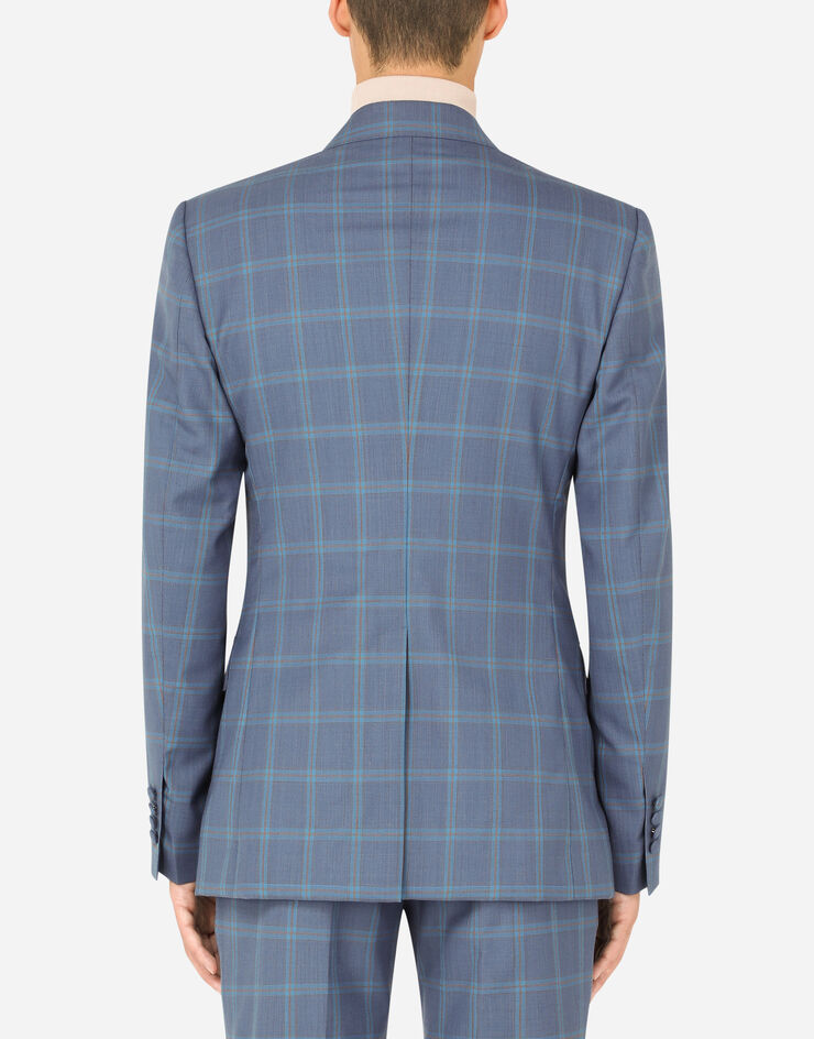 Dolce & Gabbana Double-breasted checked wool Sicily-fit suit Multicolore GKGJMTFQ2ME