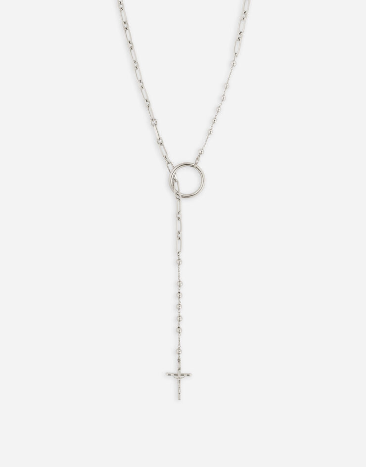 Dolce & Gabbana Rosary necklace with chain detailing Silver WNO4S8W1111