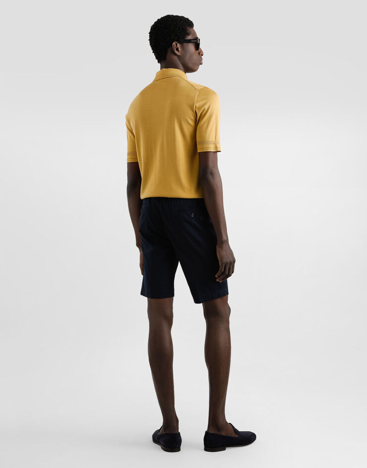 Dolce & Gabbana Cotton gabardine bermuda shorts Blue GP0M4ZFUFNV