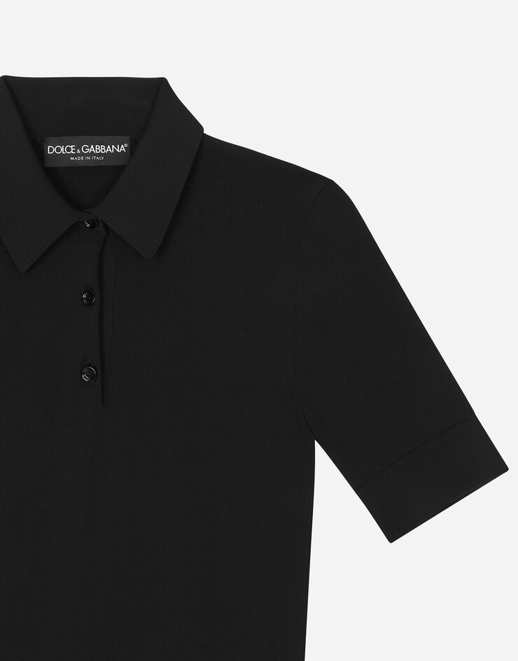 Dolce & Gabbana قميص بولو فيسكوز أسود FXE03TJBMQ3