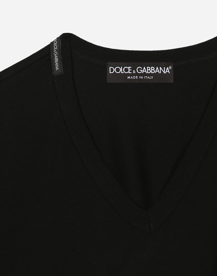 Dolce & Gabbana Хлопковая футболка ЧЕРНЫЙ G8KG0TFU7EQ