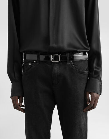 Dolce & Gabbana Patent calfskin belt Black BC4703A1153