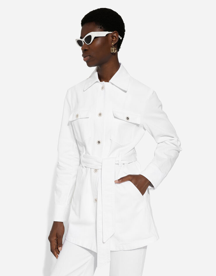 Dolce & Gabbana 腰带款丹宁长款外套 多色 F9R95DG8KZ4