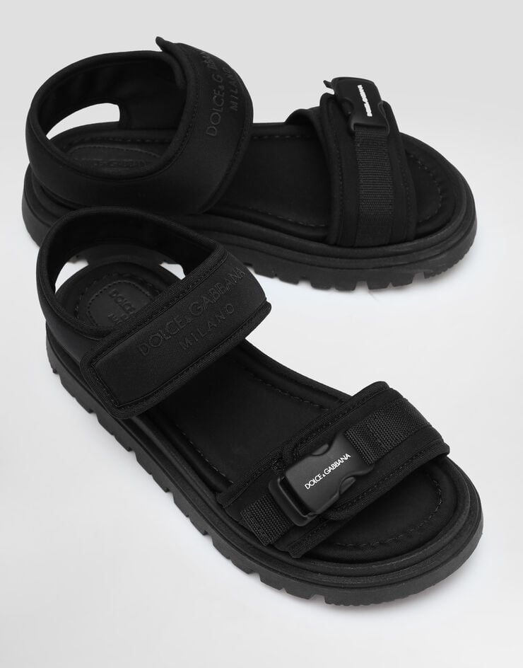 Dolce & Gabbana Sandal with ribbon Black DA5306AW589