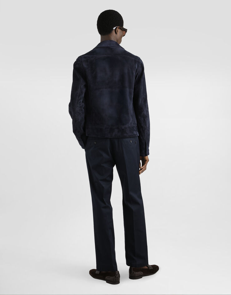 Dolce & Gabbana Cotton gabardine trousers Blue GP0K7ZFUFNV