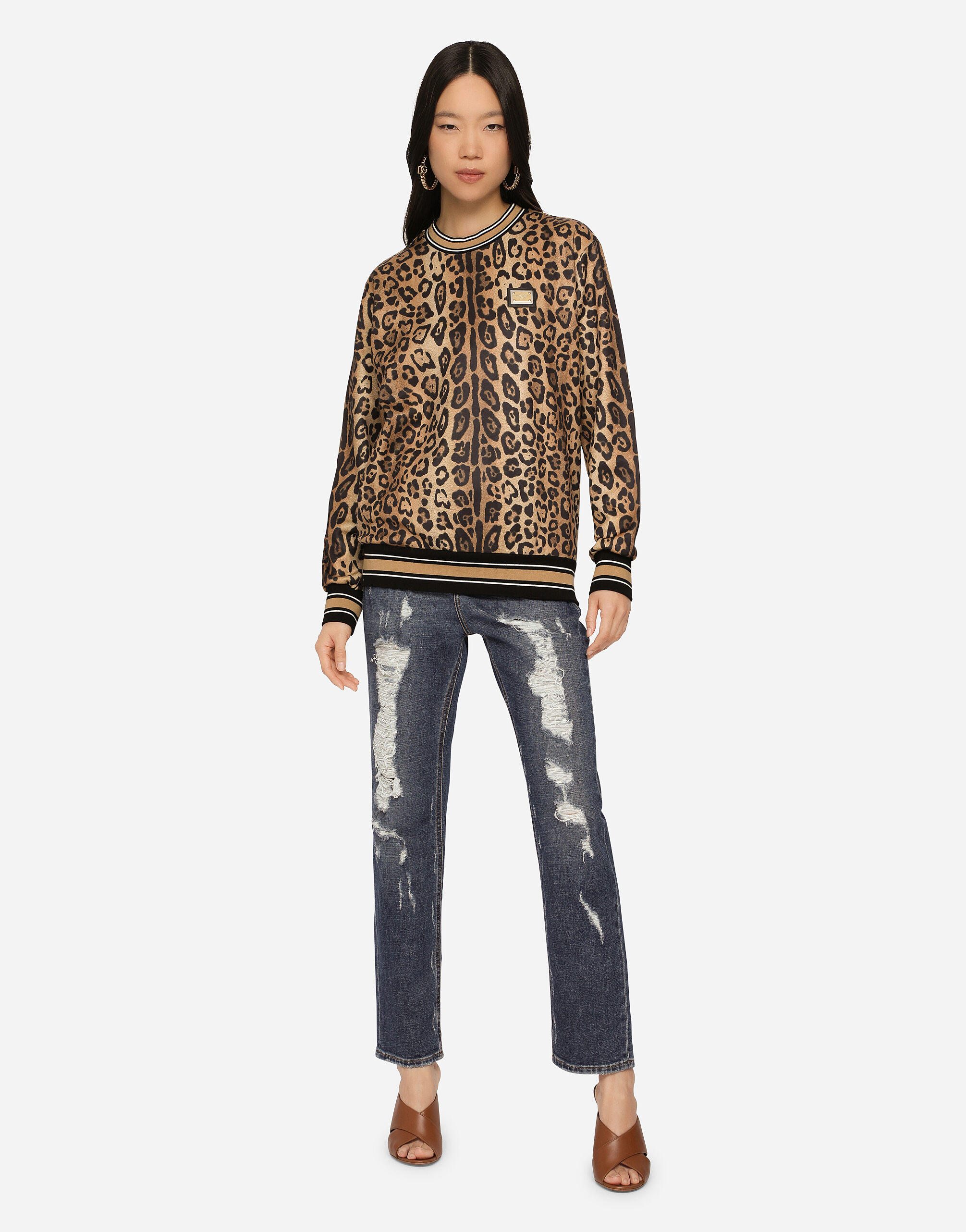 Zara hotsell leopard sweatshirt