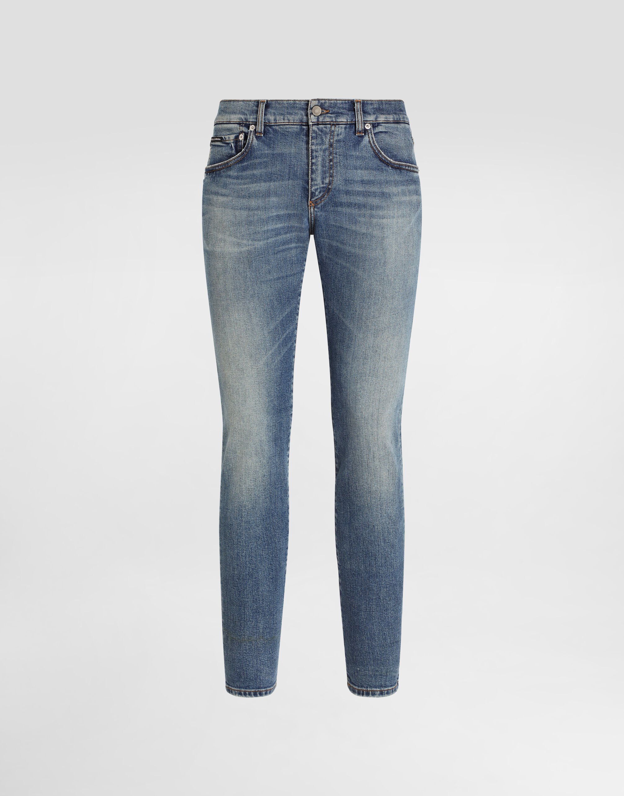 Dolce Gabbana D&G Denim Jacket Damage Processing Indigo Blue