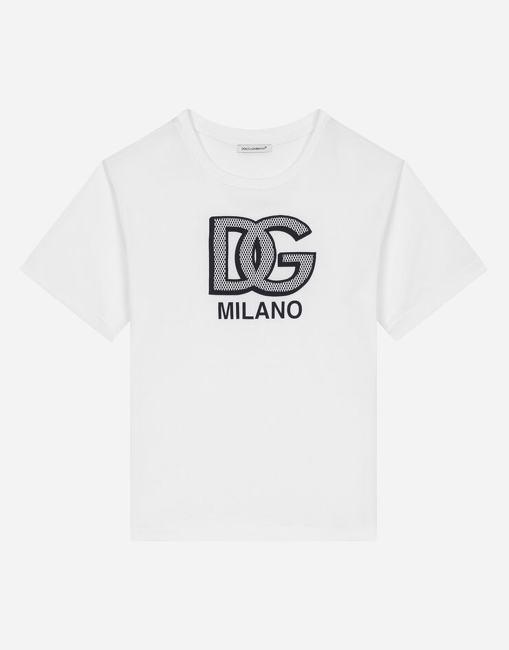 Jersey T-shirt with DG Milano logo print in for | Dolce&Gabbana® US