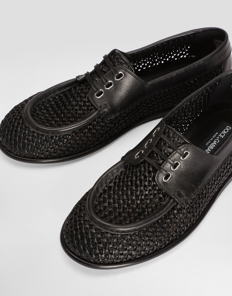 Dolce & Gabbana Derby shoes in raffia Dolce & Gabbana Derby shoes in raffia Black A10909A0768