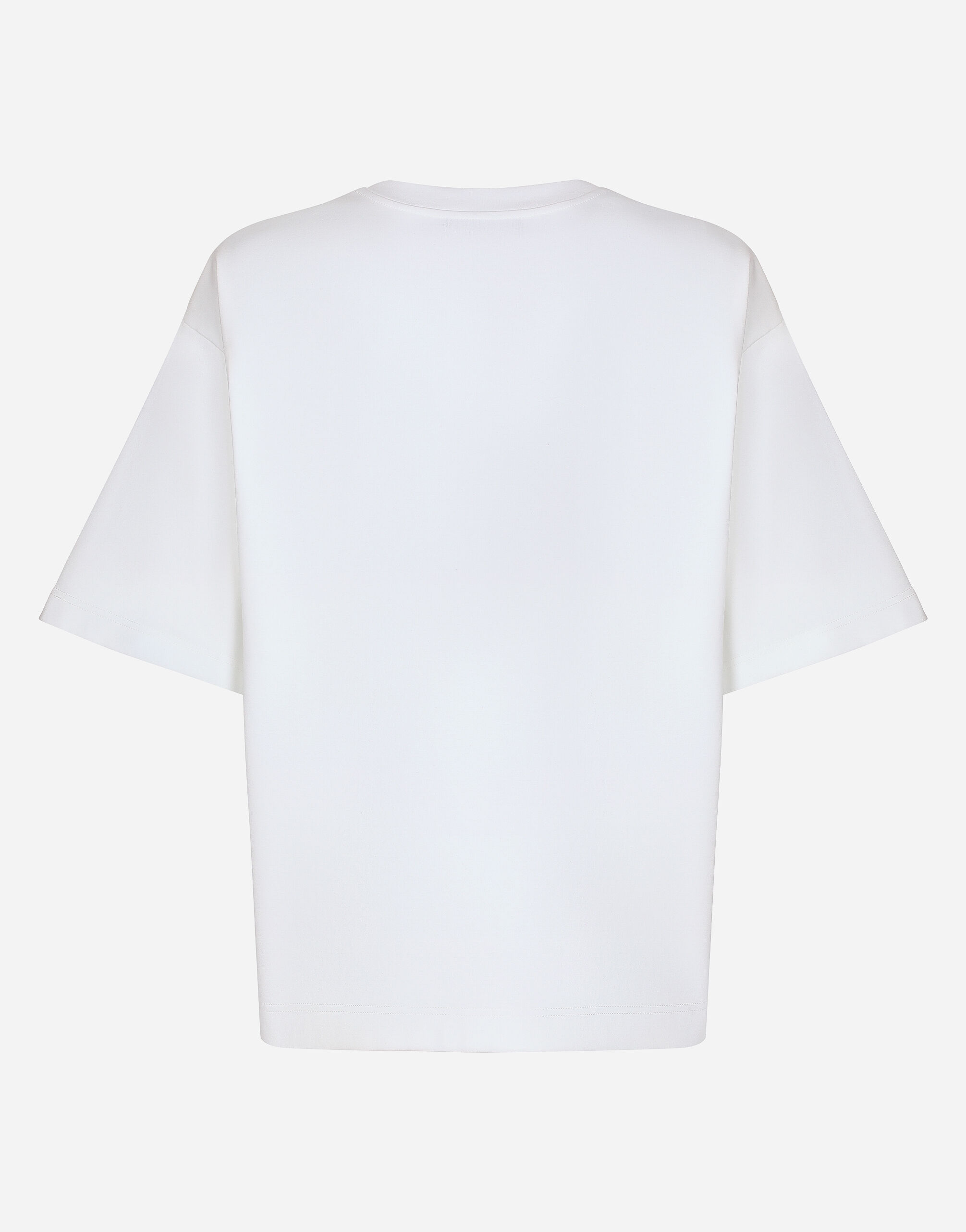 T-shirt with flocked DG logo in White for Women