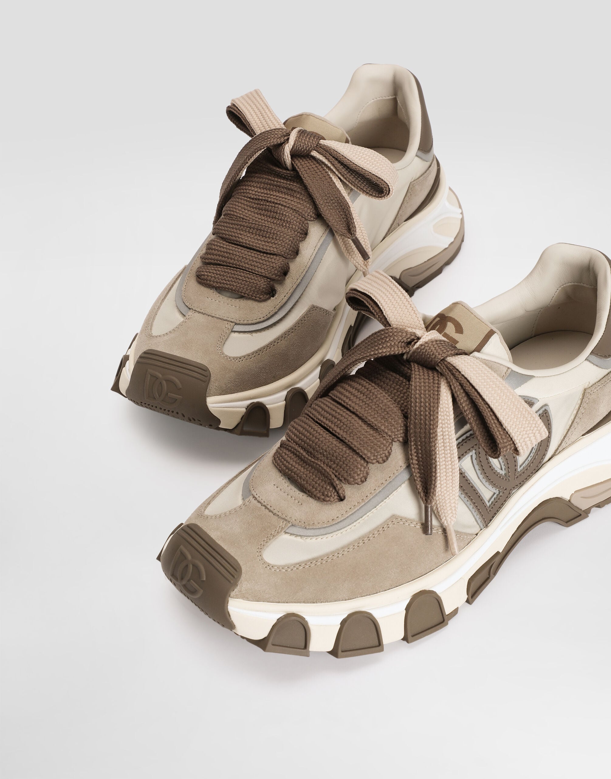 DG country road nylon and leather sneakers