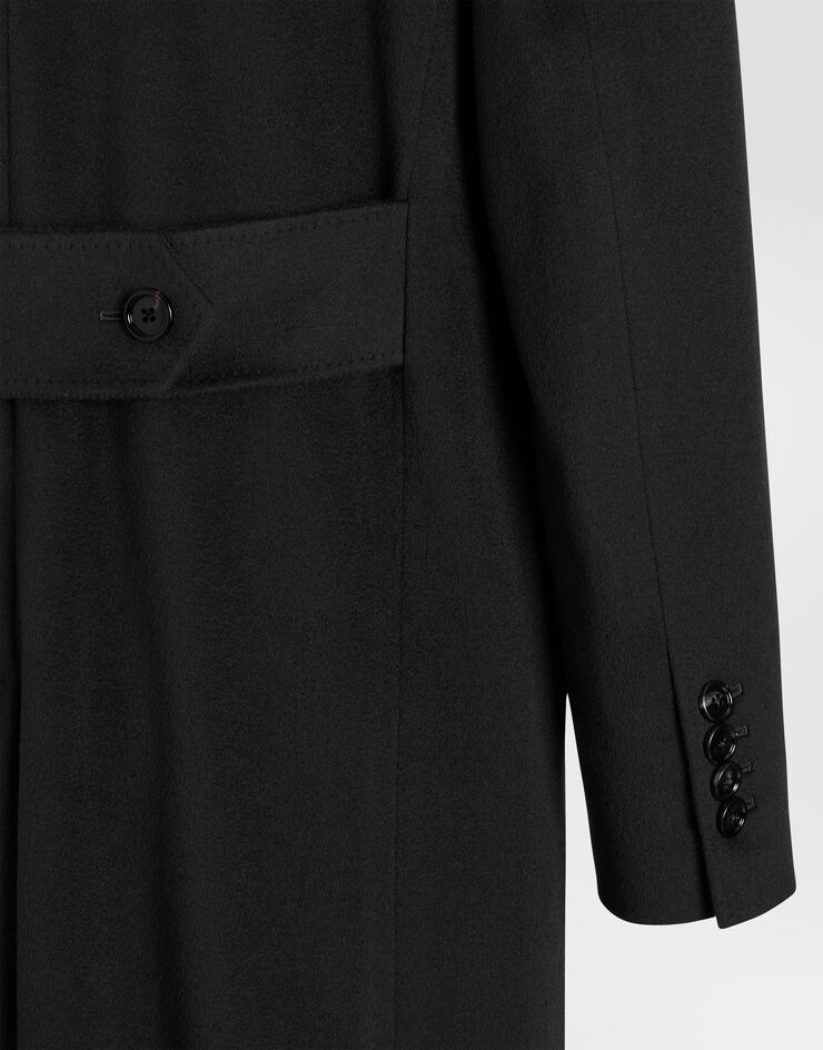 Dolce & Gabbana Double-breasted virgin wool coat Black G038ZTHU2CA