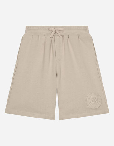 Dolce & Gabbana Bermudas de punto con logotipo DG Beige L4JQT1G7NXC