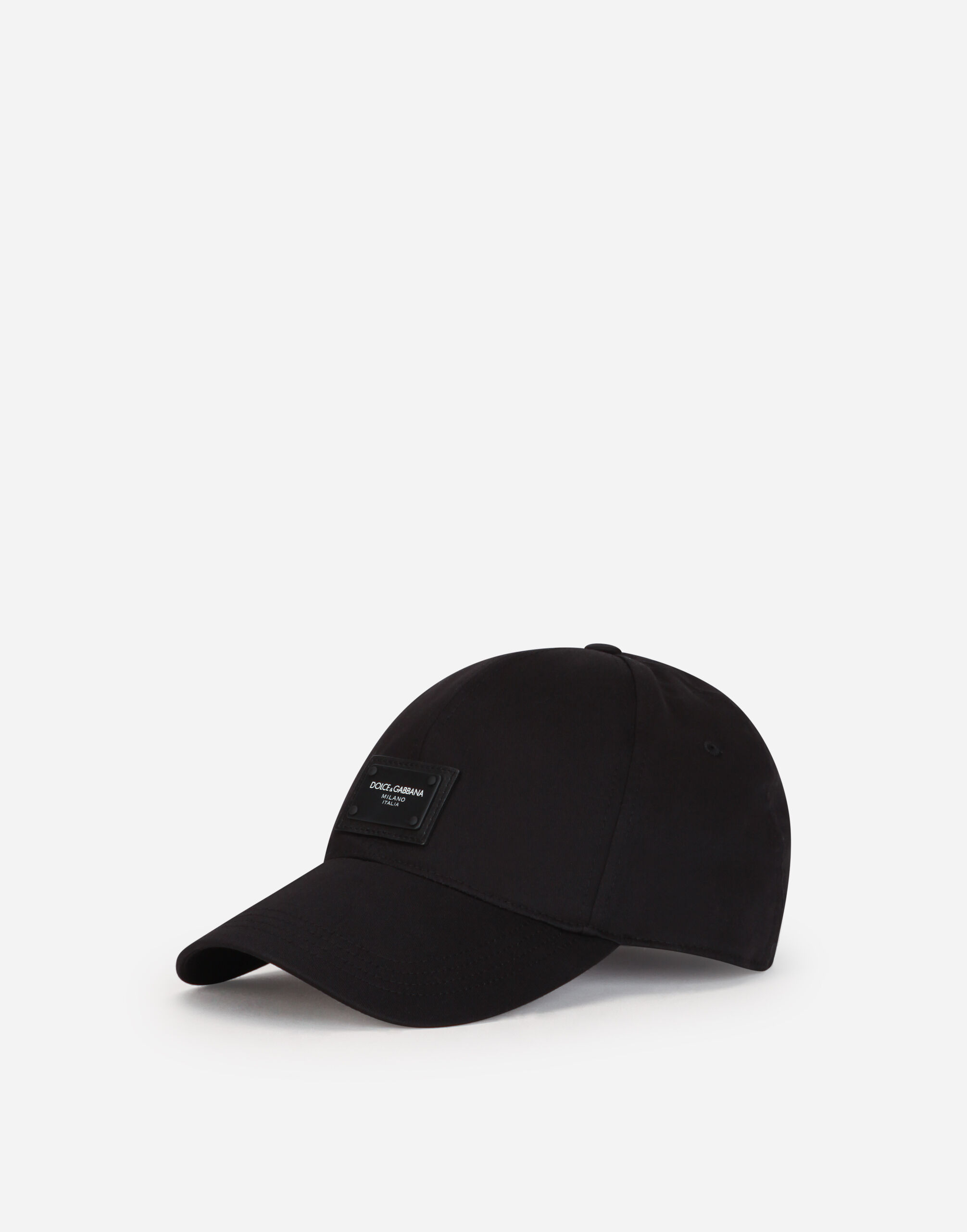 Dolce & Gabbana Baseball cap with branded plate Black CS1769AJ968