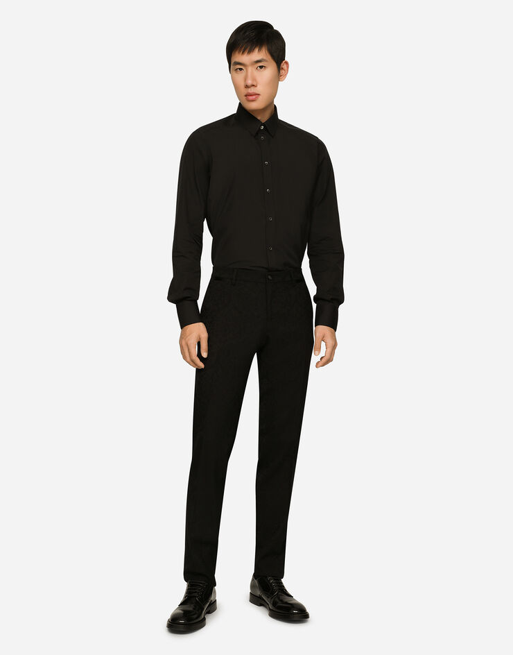 Dolce & Gabbana Cotton gold fit shirt Black G5EJ1TFU5U8