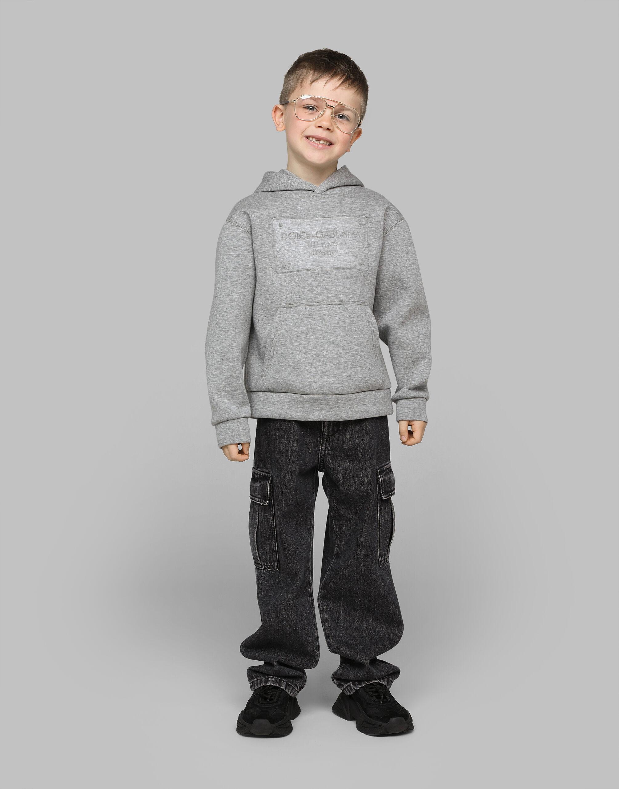 Greyのボーイズ エンボスプレート ネオプレン フーディ