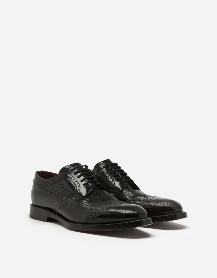 Dolce & Gabbana Brushed calfskin derby brogues NEGRO A20137A1203