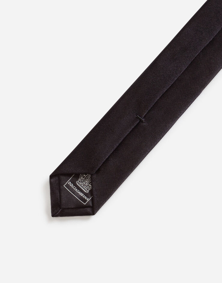 Dolce & Gabbana 4 厘米真丝叶片型领带 黑色 GT142EG0U05