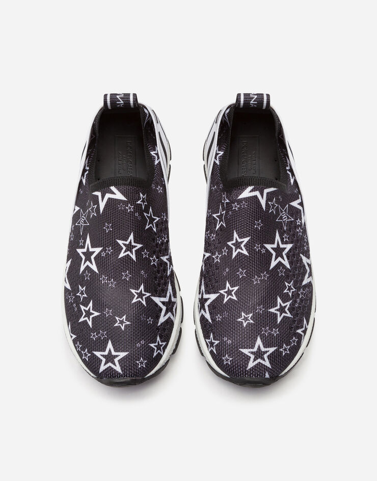 Dolce & Gabbana SLIP ON SORRENTO SNEAKERS WITH MILLENNIALS STAR PRINT NEGRO DA0660AJ607