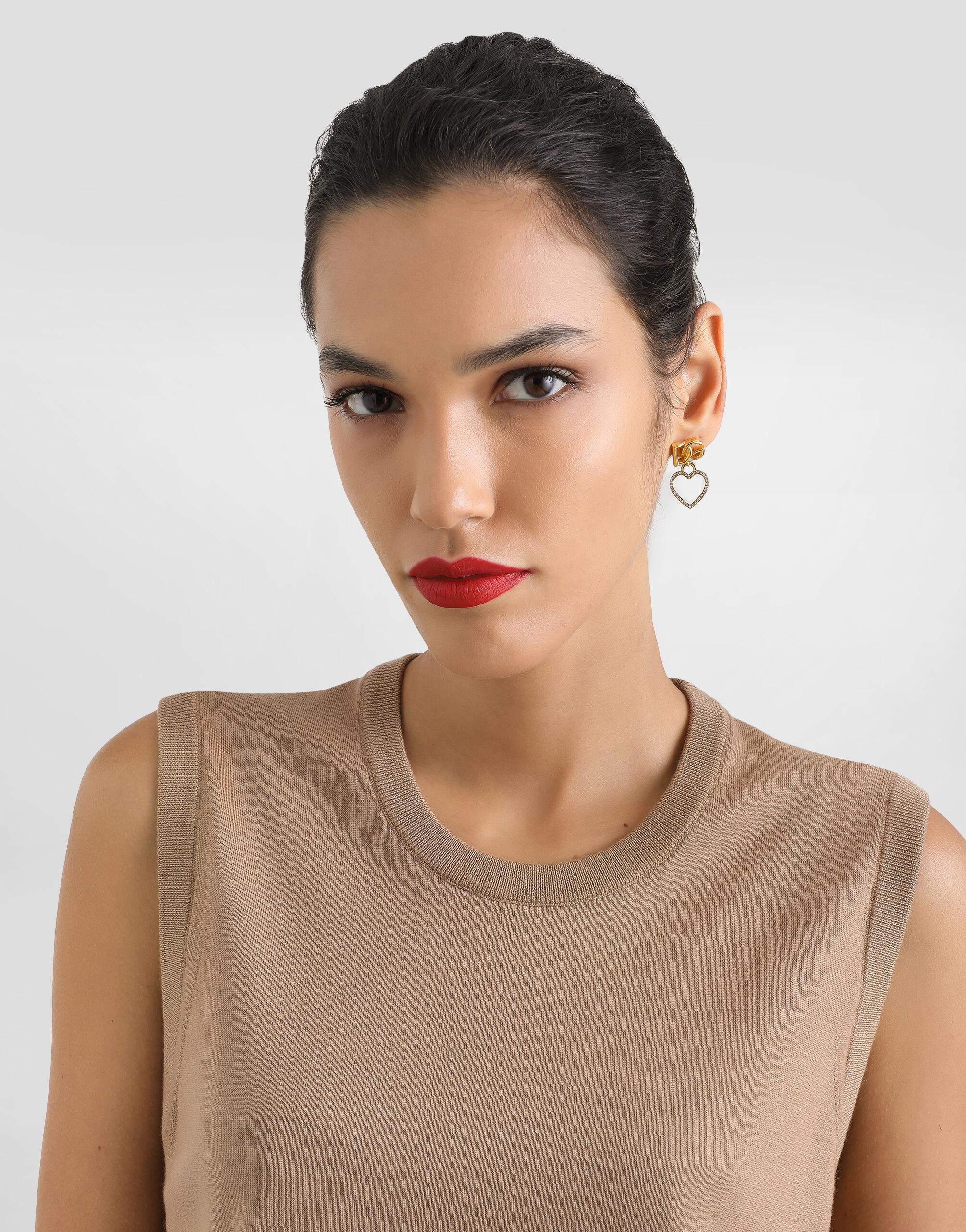 Pullover in Cashmere in Beige for Women | Dolce&Gabbana® US