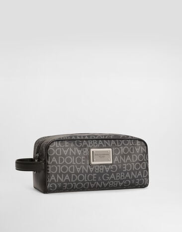 Dolce & Gabbana Coated jacquard toiletry bag Multicolor BT0989AJ705