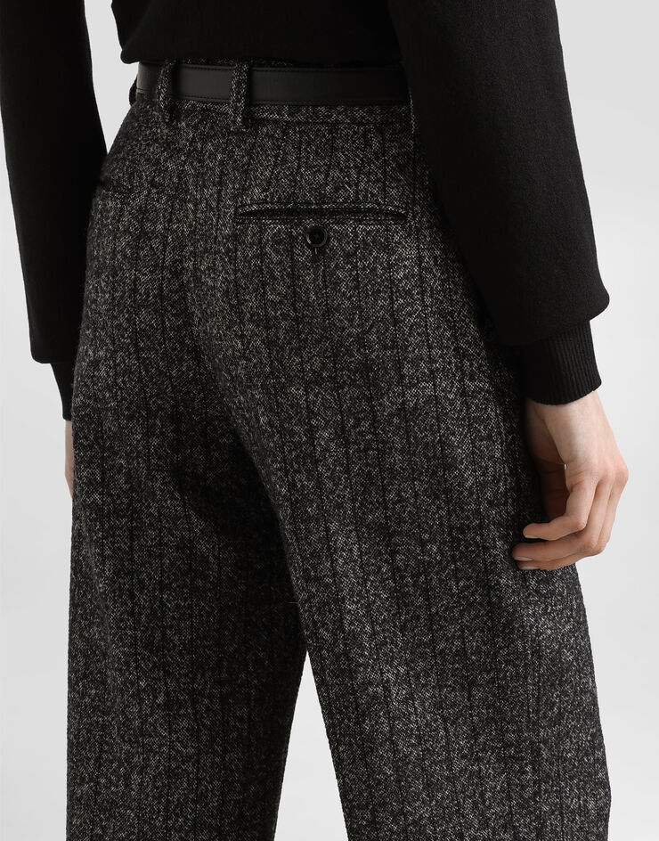 Dolce & Gabbana Wool trousers with striped print Multicolor FTC31TFRZAN