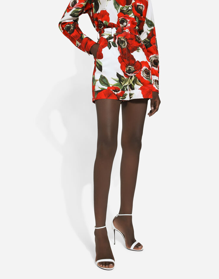 Dolce & Gabbana Шорты из поплина с цветочным принтом ветрениц принт FTC3HTHS5Q0