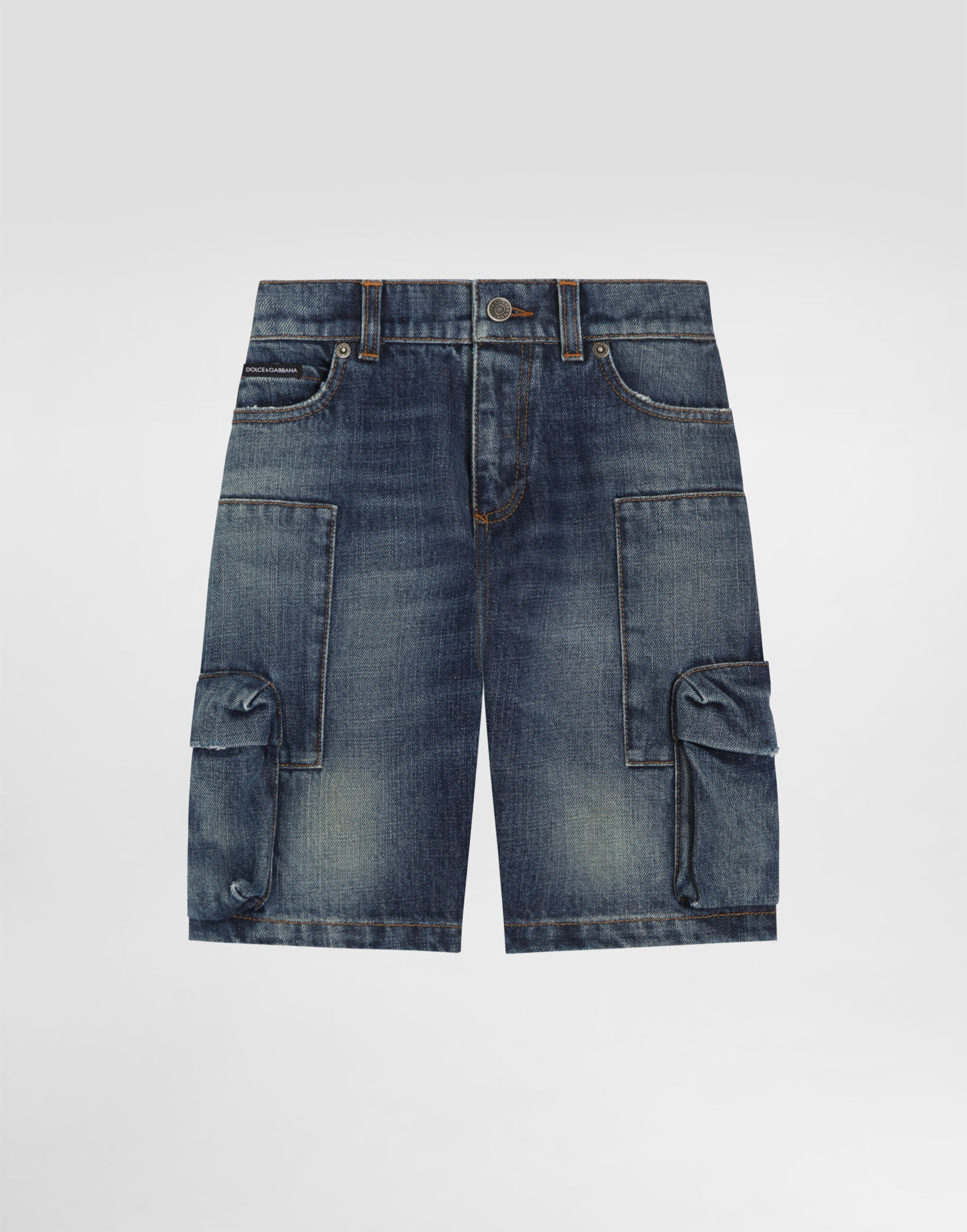 マルチカラーのボーイズ Denim bermuda shorts | Dolce&Gabbana®