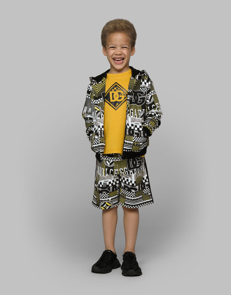 Dolce & Gabbana DNA 印花平纹针织连帽卫衣 多色 L4JWKXII7E9