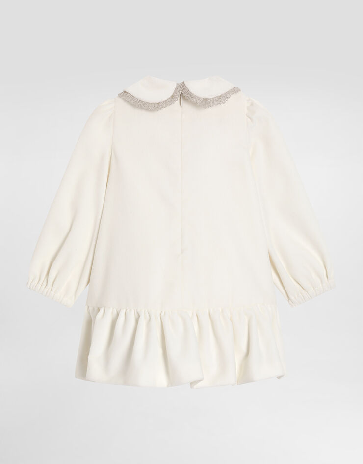 Dolce & Gabbana Smooth velvet dress with culotte White L24DM2FUVJY