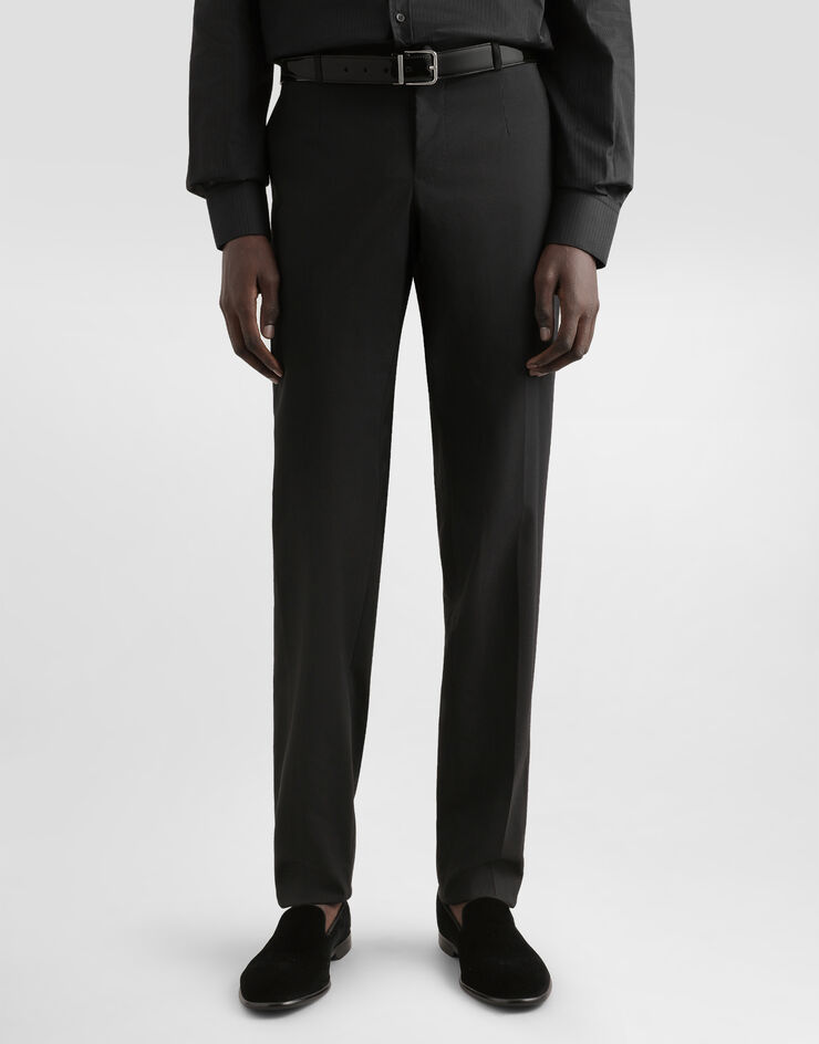 Dolce&Gabbana Pantalón de esmoquin de lana elástica Noir GWZXMTFUBF2