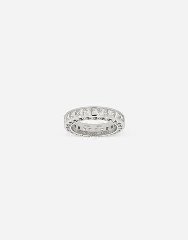 Dolce & Gabbana Ring Anna aus Weißgold 18 kt und Diamanten Weiss WRQA1GWSPBL