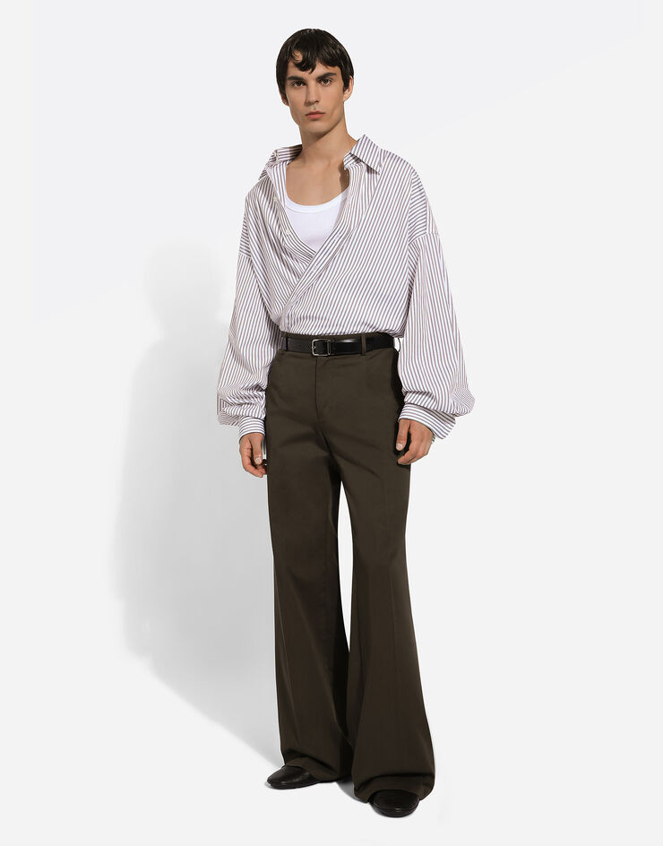 Dolce & Gabbana Hose in sartorialer Verarbeitung aus Baumwolle Brown GP01PTFU60L