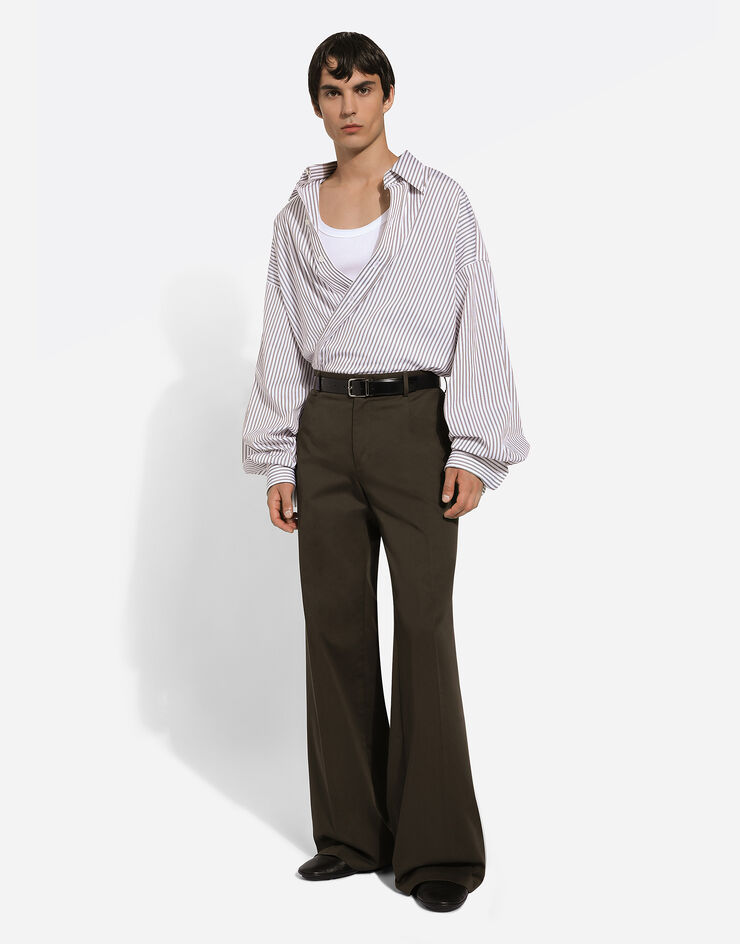 Dolce & Gabbana Pantalón sastre de algodón Marrón GP01PTFU60L