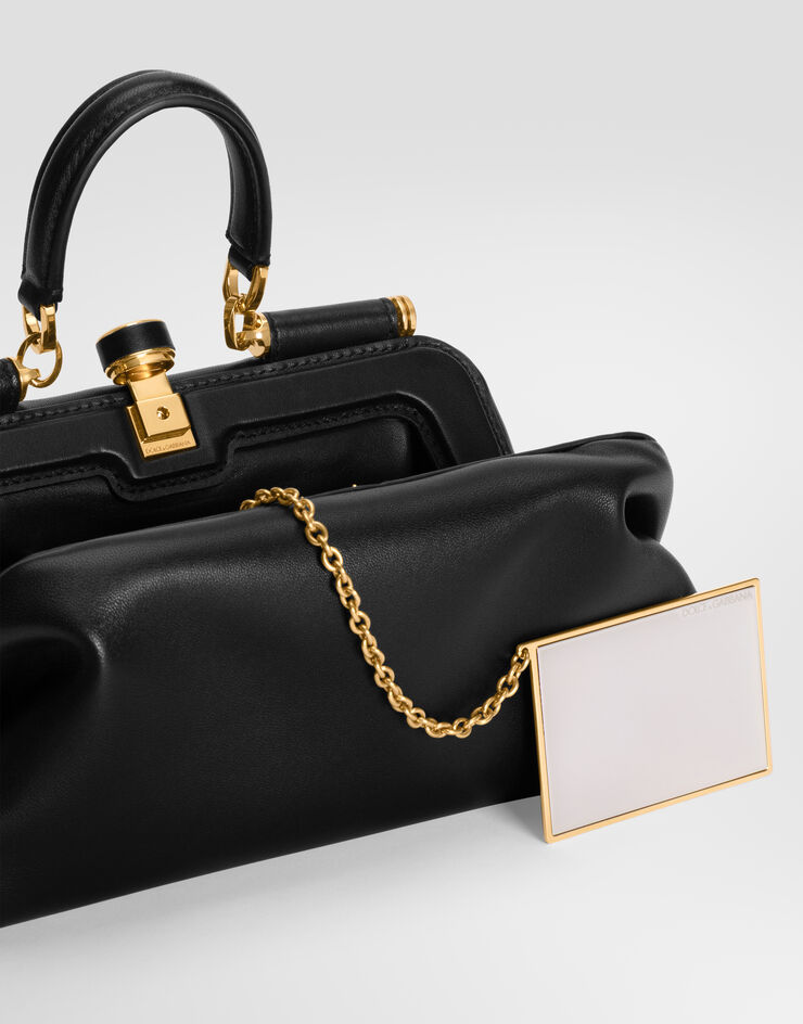 Dolce & Gabbana Grandma 미니 핸드백 플롱제 나파 가죽 소재 블랙 BB7993BF984