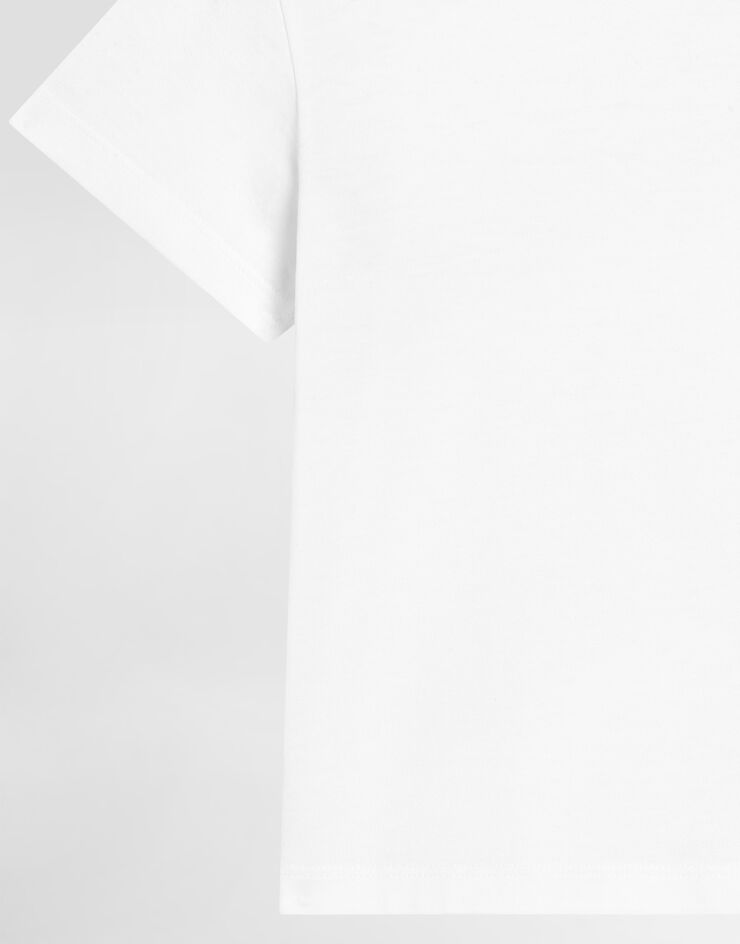 Dolce & Gabbana Jersey t-shirt with logo plate Dolce & Gabbana Jersey t-shirt with logo plate White L4JT7TG7P1T