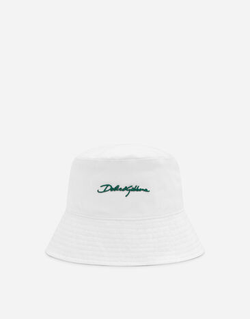 Dolce & Gabbana Bucket hat with Dolce&Gabbana logo White VG6184VN287
