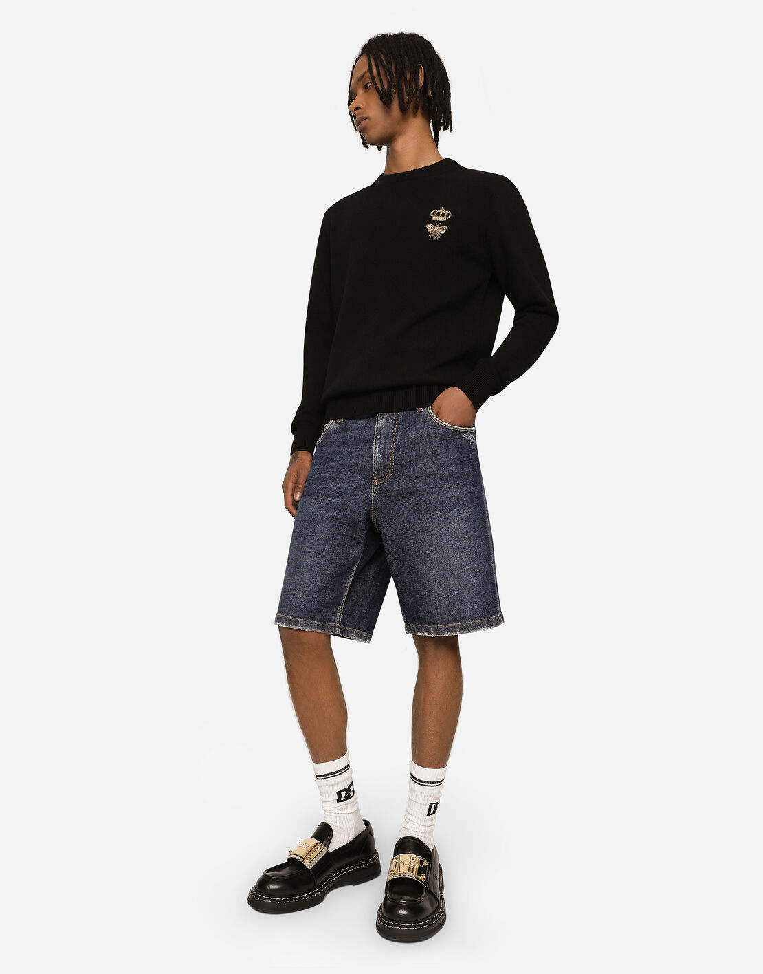 Pull Girocollo in Black for Men | Dolce&Gabbana® US