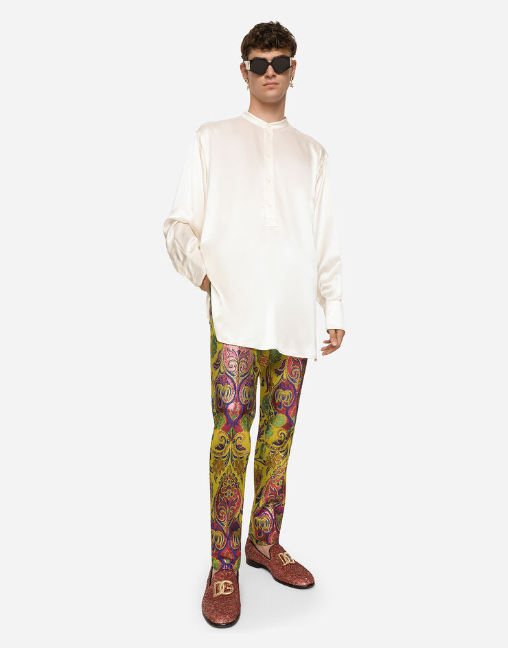 Dolce & Gabbana Silk satin shirt Weiss G5JM8TFU1AU