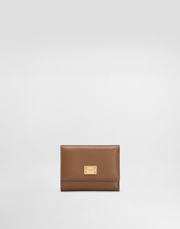 Dolce & Gabbana Cartera de piel de becerro plongé Marrón BI0770A9S25