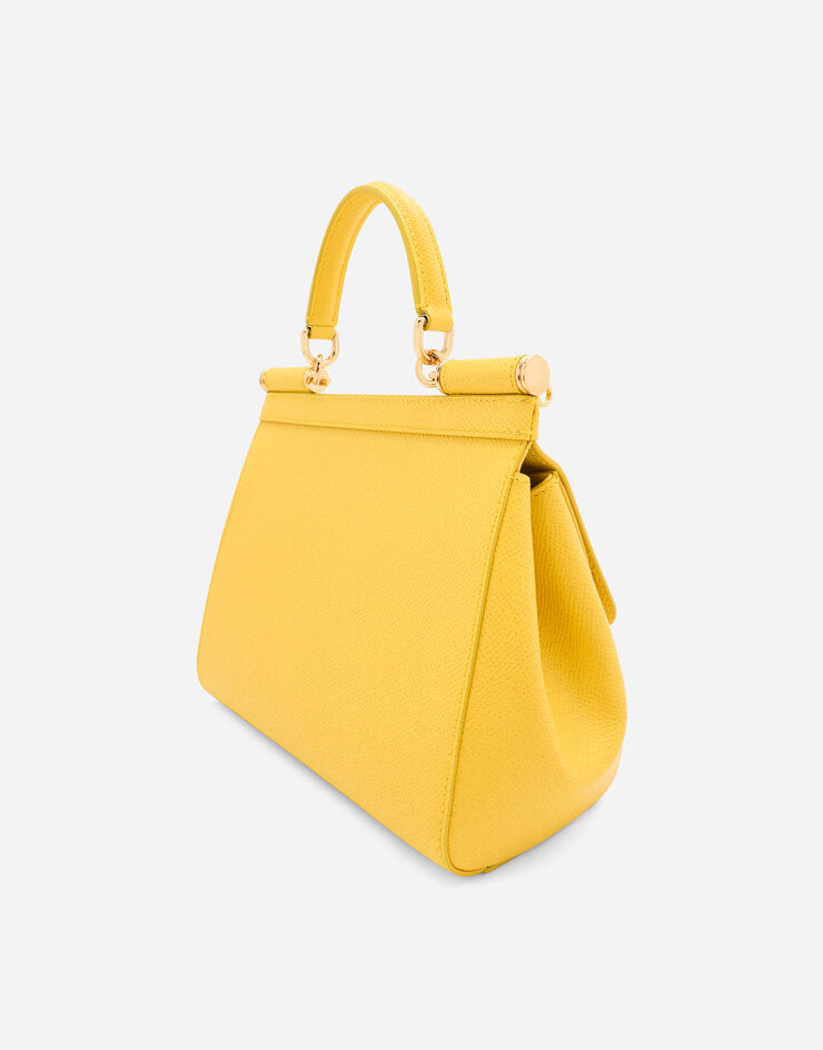 Dolce & Gabbana حقيبة يد Sicily متوسطة أصفر BB6003A1001